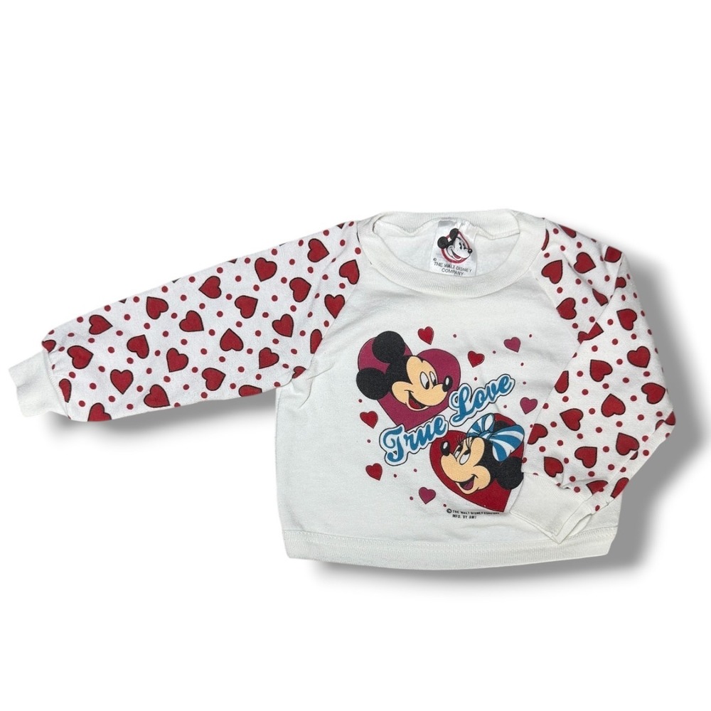Vintage Mickey Mouse Collection Allison Mfg True Love Sweatshirt Toddler 2T USA